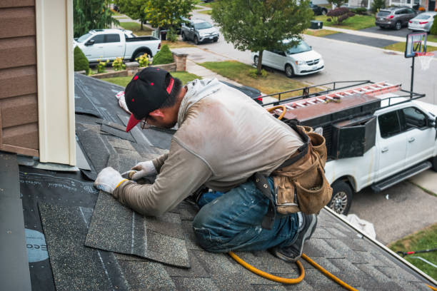 Professional Gutter Installation technician working in Rumson, NJ